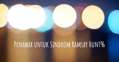 Penawar untuk Sindrom Ramsay Hunt%
