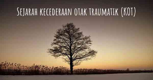 Sejarah kecederaan otak traumatik (KOT)