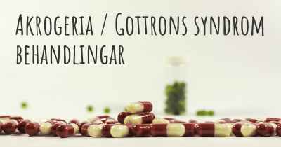 Akrogeria / Gottrons syndrom behandlingar