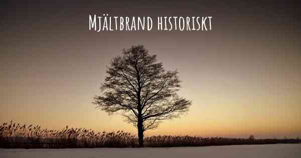 Mjältbrand historiskt