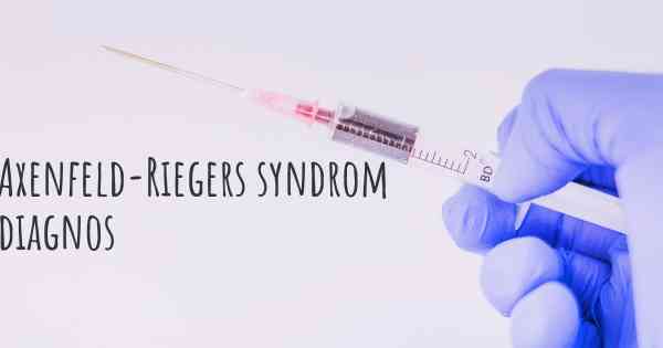 Axenfeld-Riegers syndrom diagnos