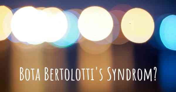 Bota Bertolotti's Syndrom?
