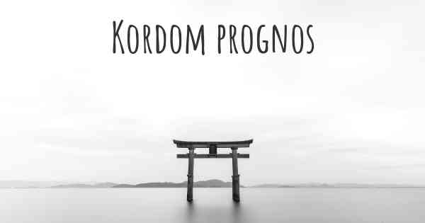 Kordom prognos