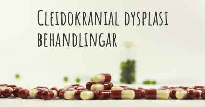 Cleidokranial dysplasi behandlingar