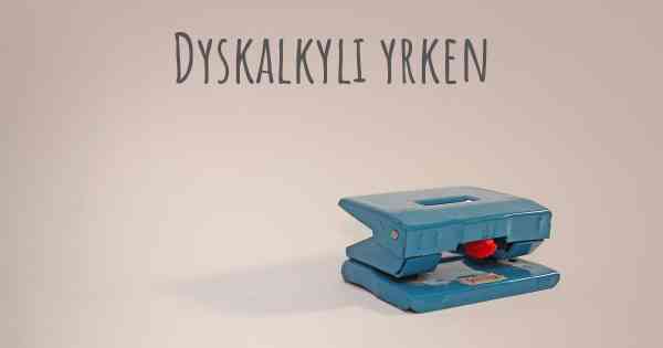 Dyskalkyli yrken
