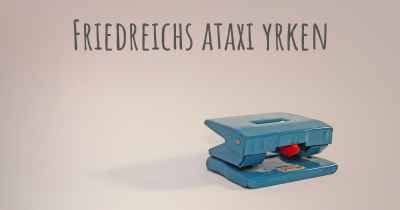 Friedreichs ataxi yrken