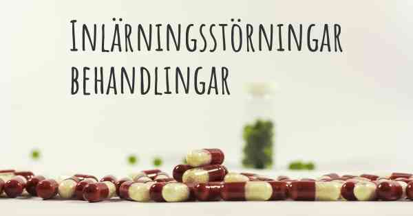 Inlärningsstörningar behandlingar