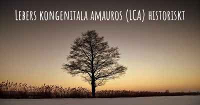 Lebers kongenitala amauros (LCA) historiskt