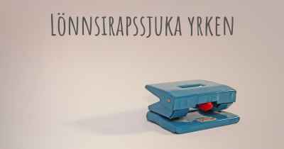 Lönnsirapssjuka yrken