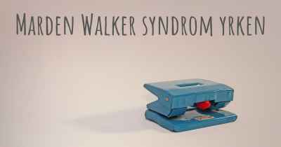 Marden Walker syndrom yrken