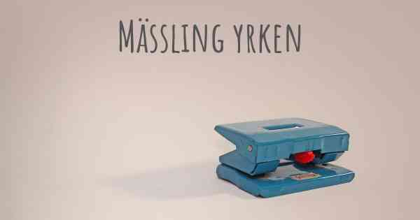 Mässling yrken