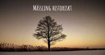 Mässling historiskt
