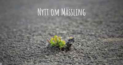 Nytt om Mässling