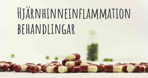 Hjärnhinneinflammation behandlingar