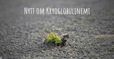 Nytt om Kryoglobulinemi