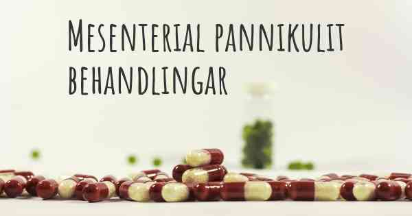 Mesenterial pannikulit behandlingar
