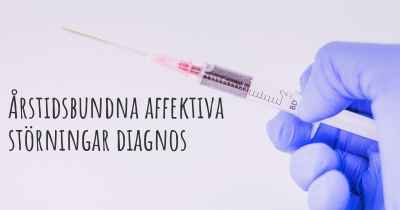 Årstidsbundna affektiva störningar diagnos