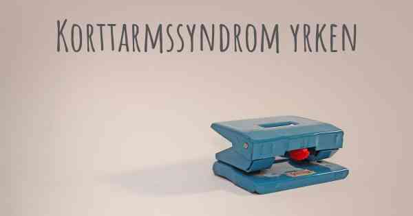 Korttarmssyndrom yrken