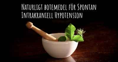 Naturligt botemedel för Spontan Intrakraniell Hypotension