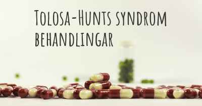 Tolosa-Hunts syndrom behandlingar