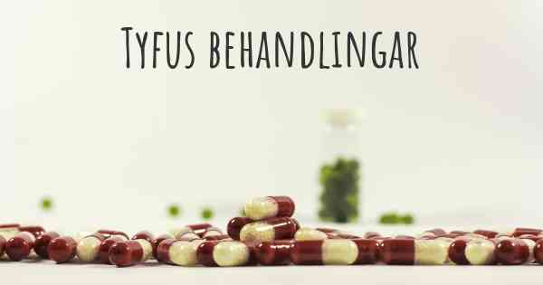 Tyfus behandlingar