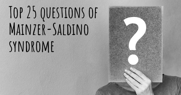 Mainzer-Saldino syndrome top 25 questions