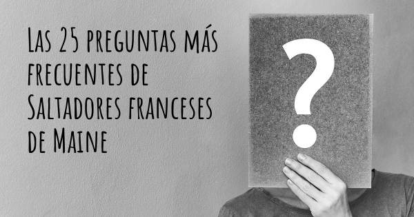 Las 25 preguntas más frecuentes de Saltadores franceses de Maine