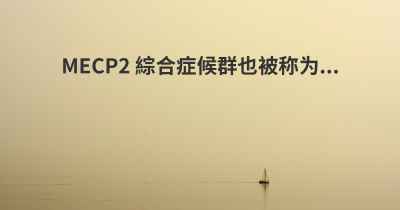 MECP2 綜合症候群也被称为...