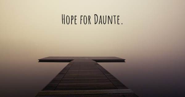 HOPE FOR DAUNTE.